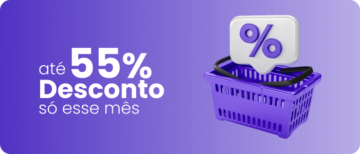 Até 55% de desconto